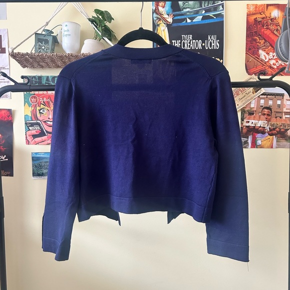 Tommy Hilfiger Deep Purple Open Front Cardigan - Picture 4 of 4